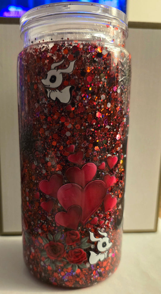 Vday snowglobe suspended 20 oz tumbler premade